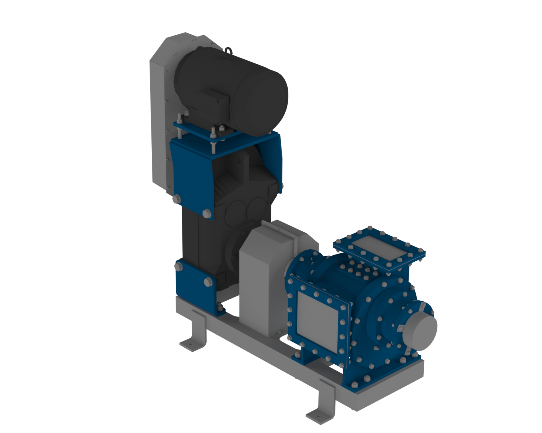 Lamella pump for slaughterhouse offal, crushed bones, meat rendering and fish processing plants. 